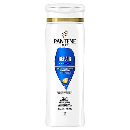 Pantene 2 in 1 Repair & Protect Shampoo & Conditioner, 12 Fl Oz