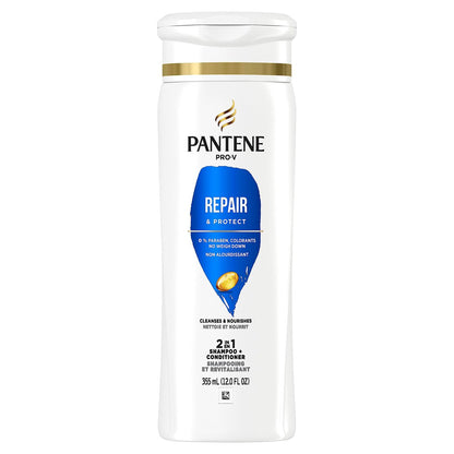 Pantene 2 in 1 Repair & Protect Shampoo & Conditioner, 12 Fl Oz