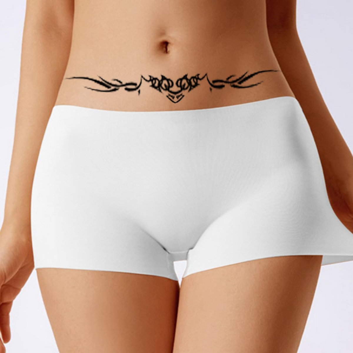 Sexy Flower Navel Tattoos 12 Sheets - Long Belly Abdomen Waist Back Waterproof Temporary Tattoos for Women - görsel 7
