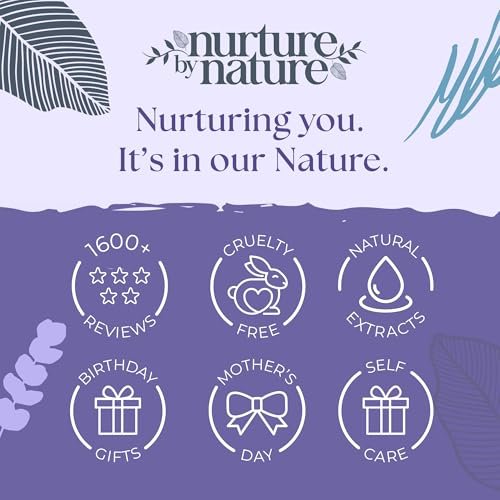Nurture by Nature Spa Gifts for Women - Luxury Self Care Gift Set & Spa Basket, 6 Piece Bath Set with Candle, Bath Bomb, Salts & Pillow Spray - Relaxation Gifts for Mom Avelisse