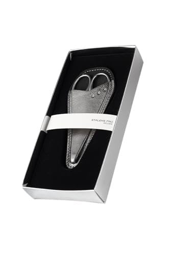 Staleks Exclusive 21 Type 1 Hook-shaped Blade Cuticle Scissors (Magnolia) – Enhanced Visibility, Medium Handles
