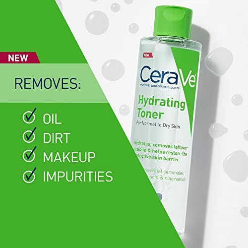 CeraVe Hydrating Toner for Face – Non-Alcoholic with Hyaluronic Acid, Niacinamide, and Ceramides for Sensitive Dry Skin, Fragrance-Free, Non-Comedogenic, 6.8 Fl Oz Avelisse