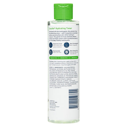 CeraVe Hydrating Toner for Face – Non-Alcoholic with Hyaluronic Acid, Niacinamide, and Ceramides for Sensitive Dry Skin, Fragrance-Free, Non-Comedogenic, 6.8 Fl Oz Avelisse