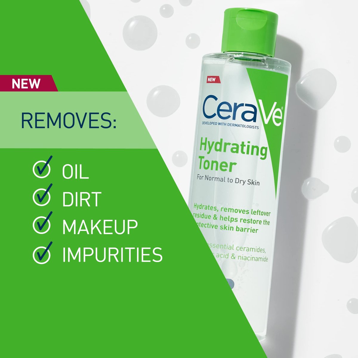 CeraVe Hydrating Toner for Face – Non-Alcoholic with Hyaluronic Acid, Niacinamide, and Ceramides for Sensitive Dry Skin, Fragrance-Free, Non-Comedogenic, 6.8 Fl Oz Avelisse