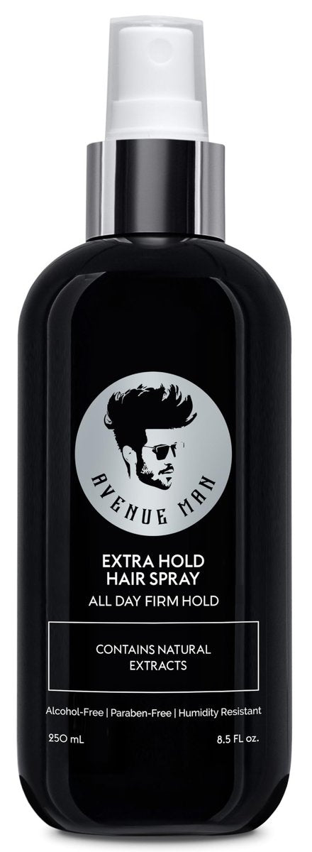 Avenue Man Premium Hair Spray for Men - Extra Hold, Frizz Control & Humidity Resistant - Non-Aerosol, Paraben-Free - 8.5 oz Avelisse