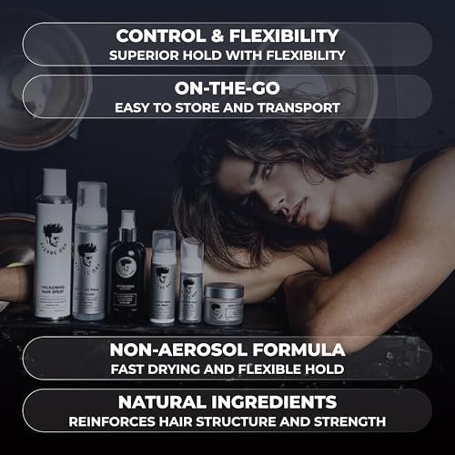 Avenue Man Premium Hair Spray for Men - Extra Hold, Frizz Control & Humidity Resistant - Non-Aerosol, Paraben-Free - 8.5 oz Avelisse