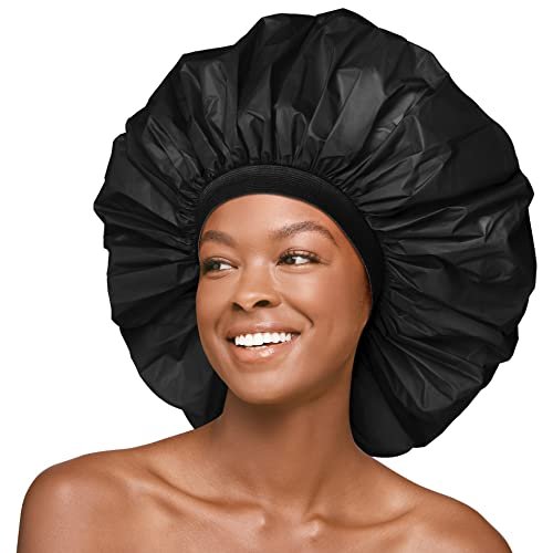 Red by Kiss Essential Super Large Waterproof Shower Cap - Reusable, Elastic Band, Super Jumbo Size for Long Hair - görsel 2