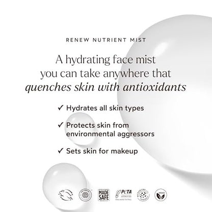 True Botanicals Renew Nutrient Mist | Deeply Hydrating & Refreshing Face Mist | Non-Toxic, Vegan, MADESAFE Certified | 1.7 oz Avelisse