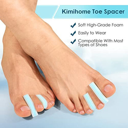 Kimihome 12 Pack Foam Toe Separators - Relieve Bunion Pain, Correct Overlapping Toes, Prevent Friction