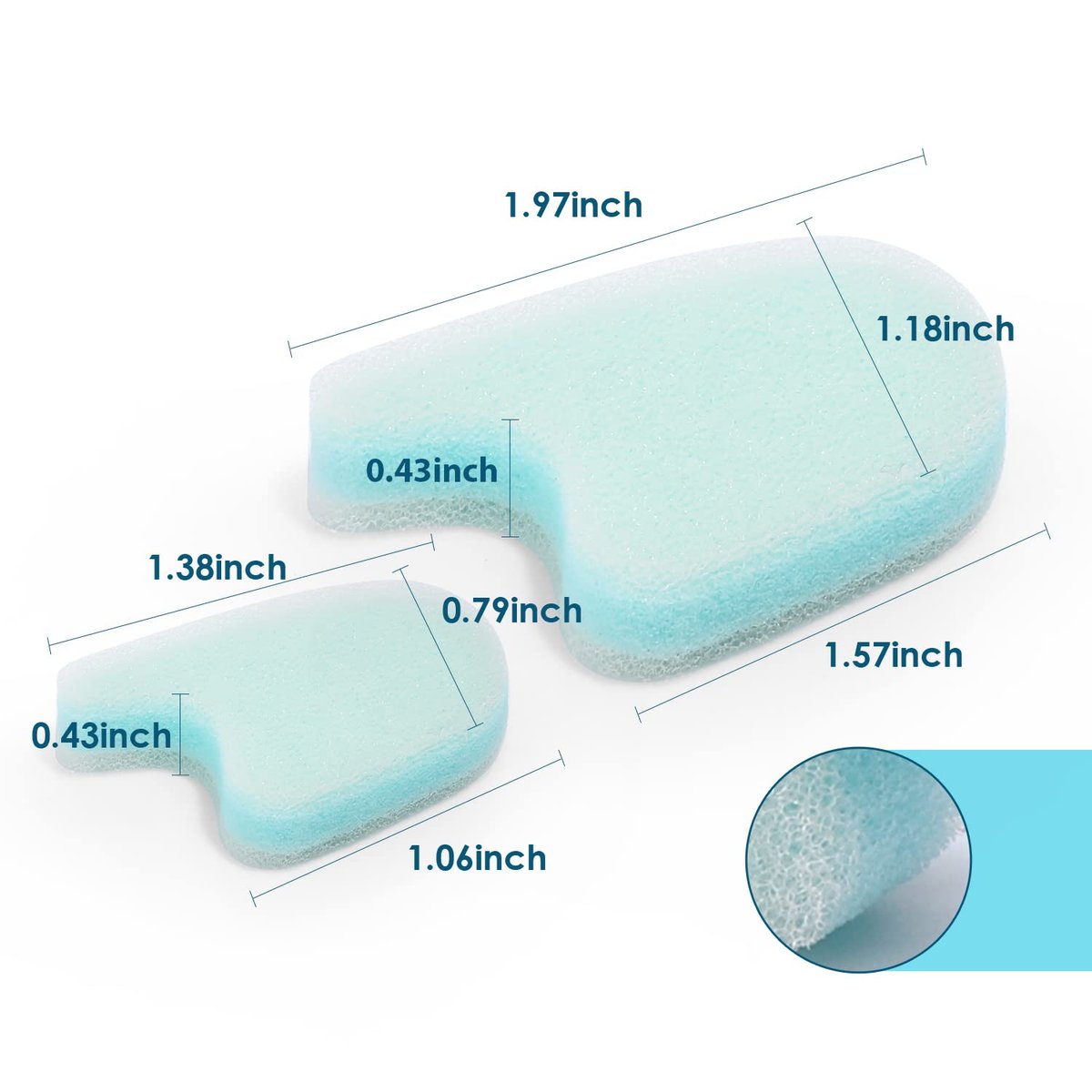 Kimihome 12 Pack Foam Toe Separators - Relieve Bunion Pain, Correct Overlapping Toes, Prevent Friction - görsel 9