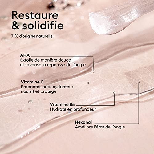 MANUCURIST S.O.S. Base Coat – Nail Fortifier with Vitamins C & B5 for Damaged Nails – Vegan, Plant-Based – 0.5 fl oz Avelisse