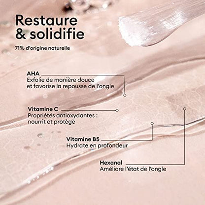 MANUCURIST S.O.S. Base Coat – Nail Fortifier with Vitamins C & B5 for Damaged Nails – Vegan, Plant-Based – 0.5 fl oz Avelisse