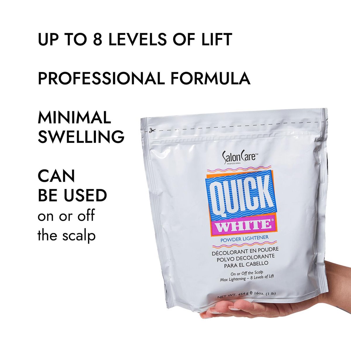 Salon Care Quick White Powder Lightener - 1 lb (450g) for Professional Hair Bleaching Avelisse