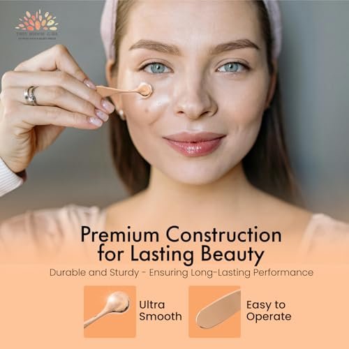 Rose Gold Eye Cream Applicator Tool - Under Eye Massager for Puffy Eyes, Dark Circles & Fine Lines | Cooling Metal Eye Wand | Premium Zinc Alloy Skincare Tool - görsel 4