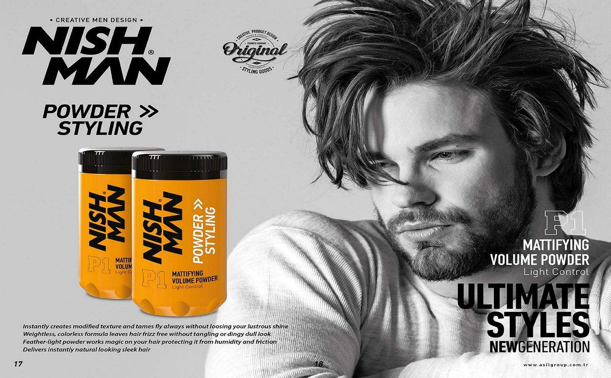 Nishman Hair Styling Powder Ultra Hold 20g (Pack of 3) – Root Lifting Powder for Fine Hair Avelisse