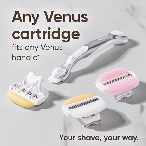 Gillette Venus ComfortGlide White Tea Women's Razor Blade Refills, 4-Count + 2 Olay Infused Refills Avelisse