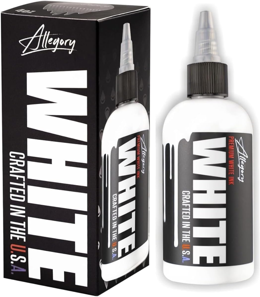 Allegory Premium White Tattoo Ink – 2 oz Vegan Friendly Organic Ink for Mixing, Shading & Highlighting, Made in USA Avelisse