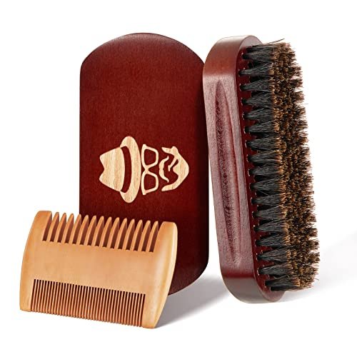 Premium Beard Brush – 100% Boar Bristle with Natural Black Walnut Wood Handle for Men - görsel 2