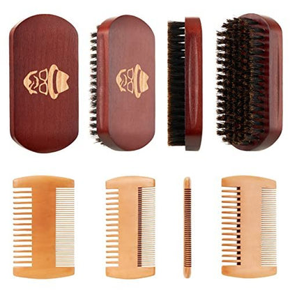 Premium Beard Brush – 100% Boar Bristle with Natural Black Walnut Wood Handle for Men