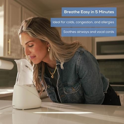 Beurer SI30 Steam Inhaler – Drug-Free Sinus & Allergy Relief, Quick Setup, Ultra-Quiet, Variable Steam Control, FSA/HSA Eligible Avelisse