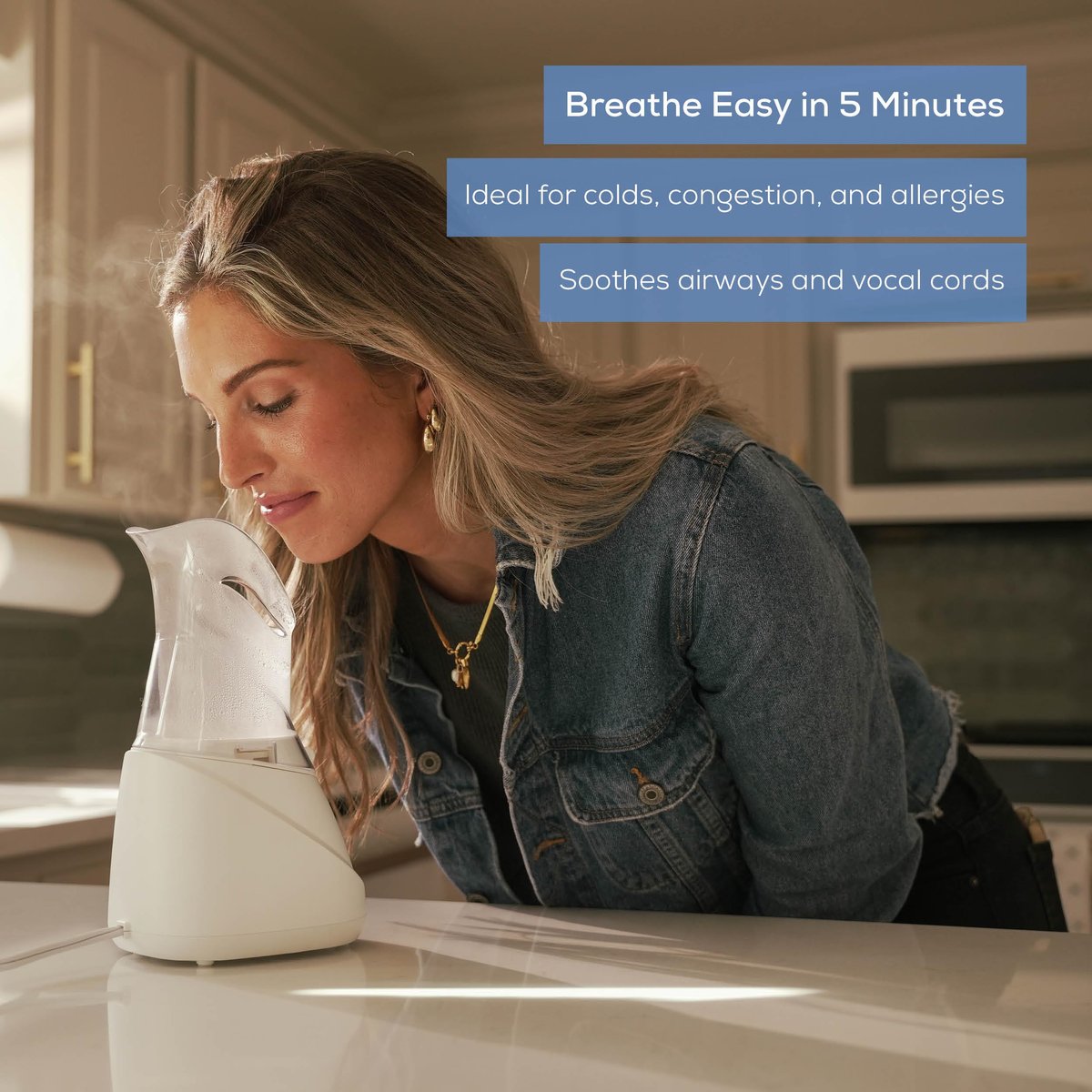 Beurer SI30 Steam Inhaler – Drug-Free Sinus & Allergy Relief, Quick Setup, Ultra-Quiet, Variable Steam Control, FSA/HSA Eligible Avelisse