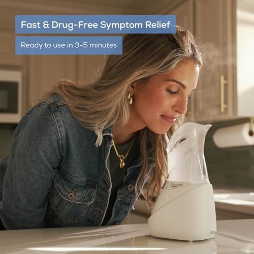 Beurer SI30 Steam Inhaler – Drug-Free Sinus & Allergy Relief, Quick Setup, Ultra-Quiet, Variable Steam Control, FSA/HSA Eligible Avelisse