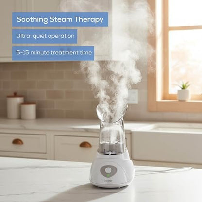 Beurer SI30 Steam Inhaler – Drug-Free Sinus & Allergy Relief, Quick Setup, Ultra-Quiet, Variable Steam Control, FSA/HSA Eligible Avelisse