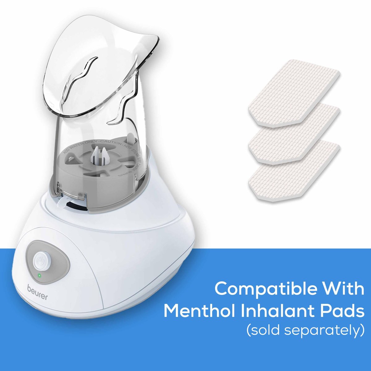Beurer SI30 Steam Inhaler – Drug-Free Sinus & Allergy Relief, Quick Setup, Ultra-Quiet, Variable Steam Control, FSA/HSA Eligible Avelisse