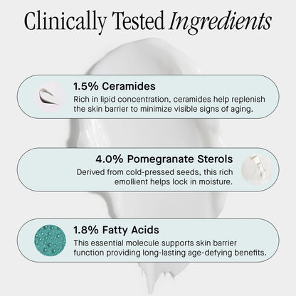 Brandefy Tri Lipid Replenish Treatment - Ceramide Peptide Moisturizer, Hydrating Face Cream with 1.5% Ceramides, 4.0% Sterols, 1.8% Fatty Acids - Made in USA (1.6 oz) Avelisse