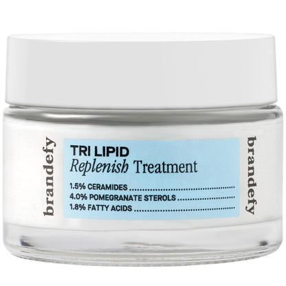 Brandefy Tri Lipid Replenish Treatment - Ceramide Peptide Moisturizer, Hydrating Face Cream with 1.5% Ceramides, 4.0% Sterols, 1.8% Fatty Acids - Made in USA (1.6 oz) Avelisse