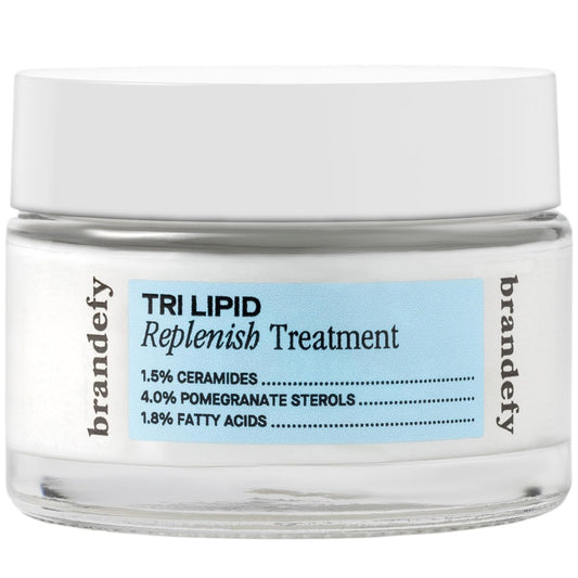 Brandefy Tri Lipid Replenish Treatment - Ceramide Peptide Moisturizer, Hydrating Face Cream with 1.5% Ceramides, 4.0% Sterols, 1.8% Fatty Acids - Made in USA (1.6 oz) Avelisse