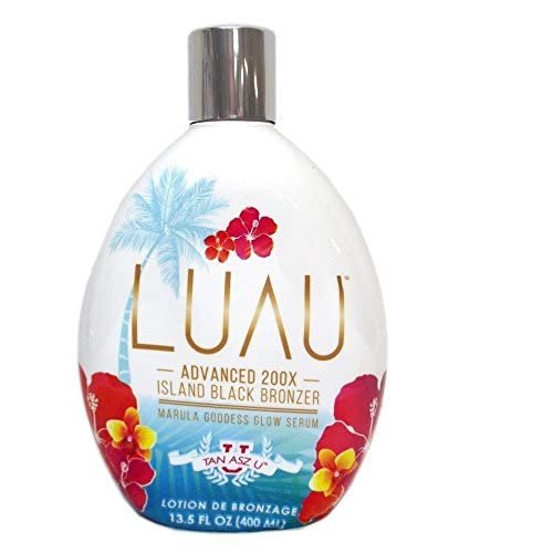 Tan Asz U Luau Advanced 200X Island Black Bronzer Dark Tanning Lotion Accelerator for Indoor Tanning Beds, 13.5 fl. oz. Avelisse