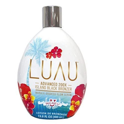 Tan Asz U Luau Advanced 200X Island Black Bronzer Dark Tanning Lotion Accelerator for Indoor Tanning Beds, 13.5 fl. oz. Avelisse