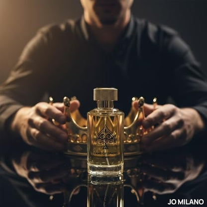 Jo Milano Game of Spades King Parfum Spray for Men - 3.4 oz (100ml) Long Lasting Vanilla, Amber, Citrus & White Musk Fragrance Avelisse