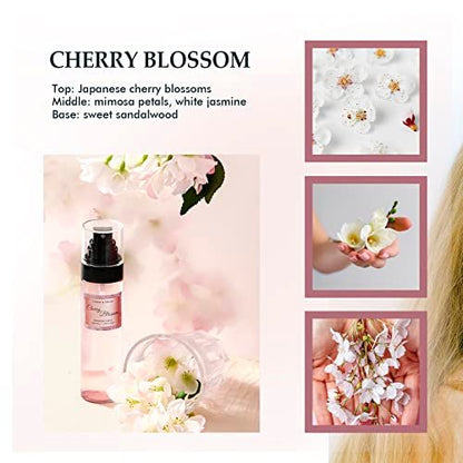 Clean-n-Fresh Body Spray for Women, Body Mist, Fragrance Mist Gift Sets, Pack of 3, Each 3.4 Fl Oz, Total 10.2 Fl Oz, Cherry Blossom Avelisse