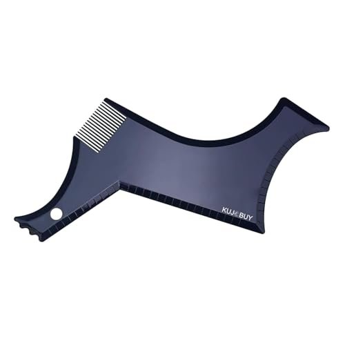 Beard Shaping Tool with Template and Edger - Symmetric Jaw, Cheek & Neck Lines for Stylish Goatee, Mustache, and Curve Step Cut (Pack of 1) - Grooming Guide Included - görsel 2