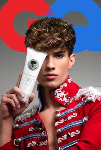 Avenue Man Curl Defining Cream - Natural & Flexible Hold for Curly & Wavy Hair - Paraben & Sulfate Free with Herbal Extracts (8 oz) Avelisse