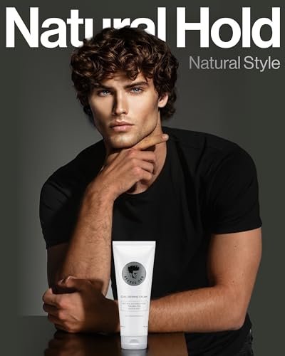 Avenue Man Curl Defining Cream - Natural & Flexible Hold for Curly & Wavy Hair - Paraben & Sulfate Free with Herbal Extracts (8 oz) Avelisse