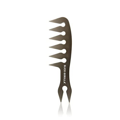 Slick Gorilla Texture Comb – Carbon Wide Tooth Comb for Men, Women, Straight, Wavy & Curly Hair | Large Black Avelisse