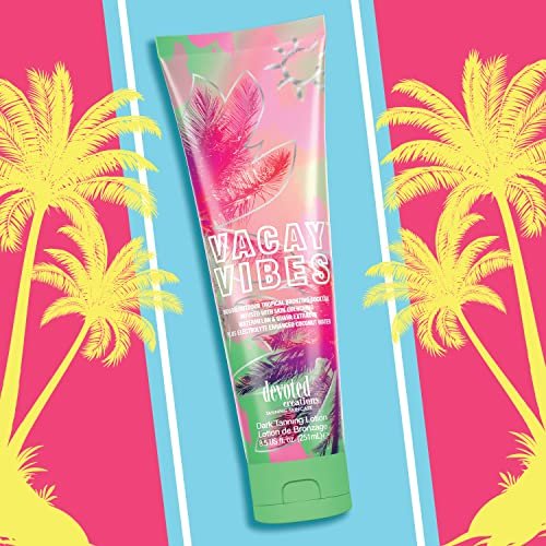 Devoted Creations Vacay Vibes Tanning Lotion – Tropical Bronzing Cocktail with Watermelon & Guava, Electrolyte Coconut Water – 8.5 oz - görsel 6