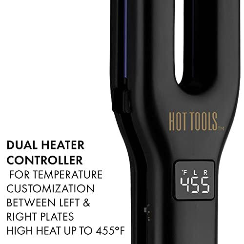 HOT Tools Pro Signature Dual Plate Flat Iron - 4 1/2 Inch Plates - Charcoal Avelisse