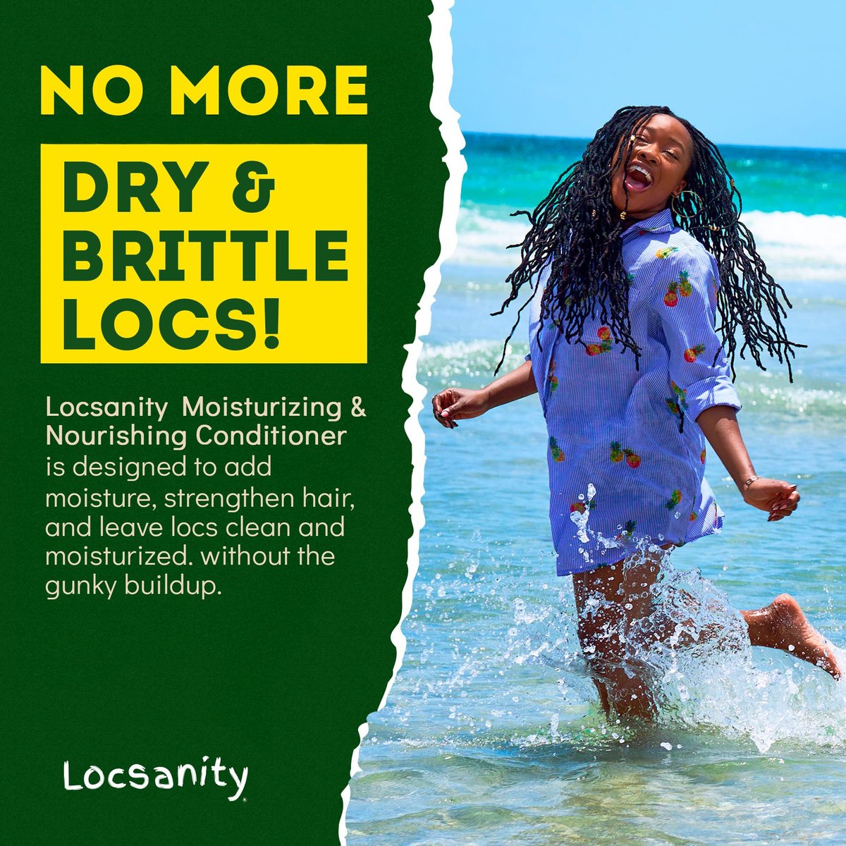 Locsanity Rosewater Peppermint 2-in-1 Sulfate-Free Shampoo & Conditioner for Dreadlocks - Moisturizing & Strengthening for Locs, Microlocs & Natural Hair (12 fl oz) Avelisse