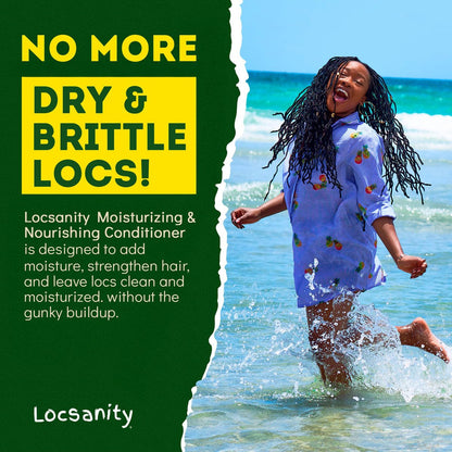 Locsanity Rosewater Peppermint 2-in-1 Sulfate-Free Shampoo & Conditioner for Dreadlocks - Moisturizing & Strengthening for Locs, Microlocs & Natural Hair (12 fl oz) Avelisse