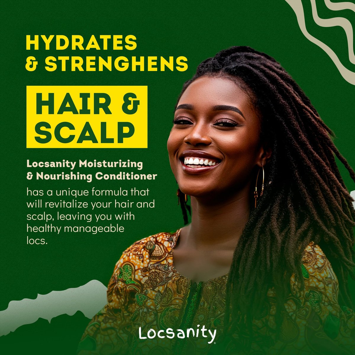 Locsanity Rosewater Peppermint 2-in-1 Sulfate-Free Shampoo & Conditioner for Dreadlocks - Moisturizing & Strengthening for Locs, Microlocs & Natural Hair (12 fl oz) Avelisse