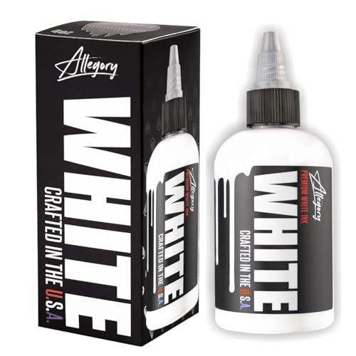 Allegory Premium White Tattoo Ink – 4 oz, Vegan Friendly, Crafted in the USA Avelisse