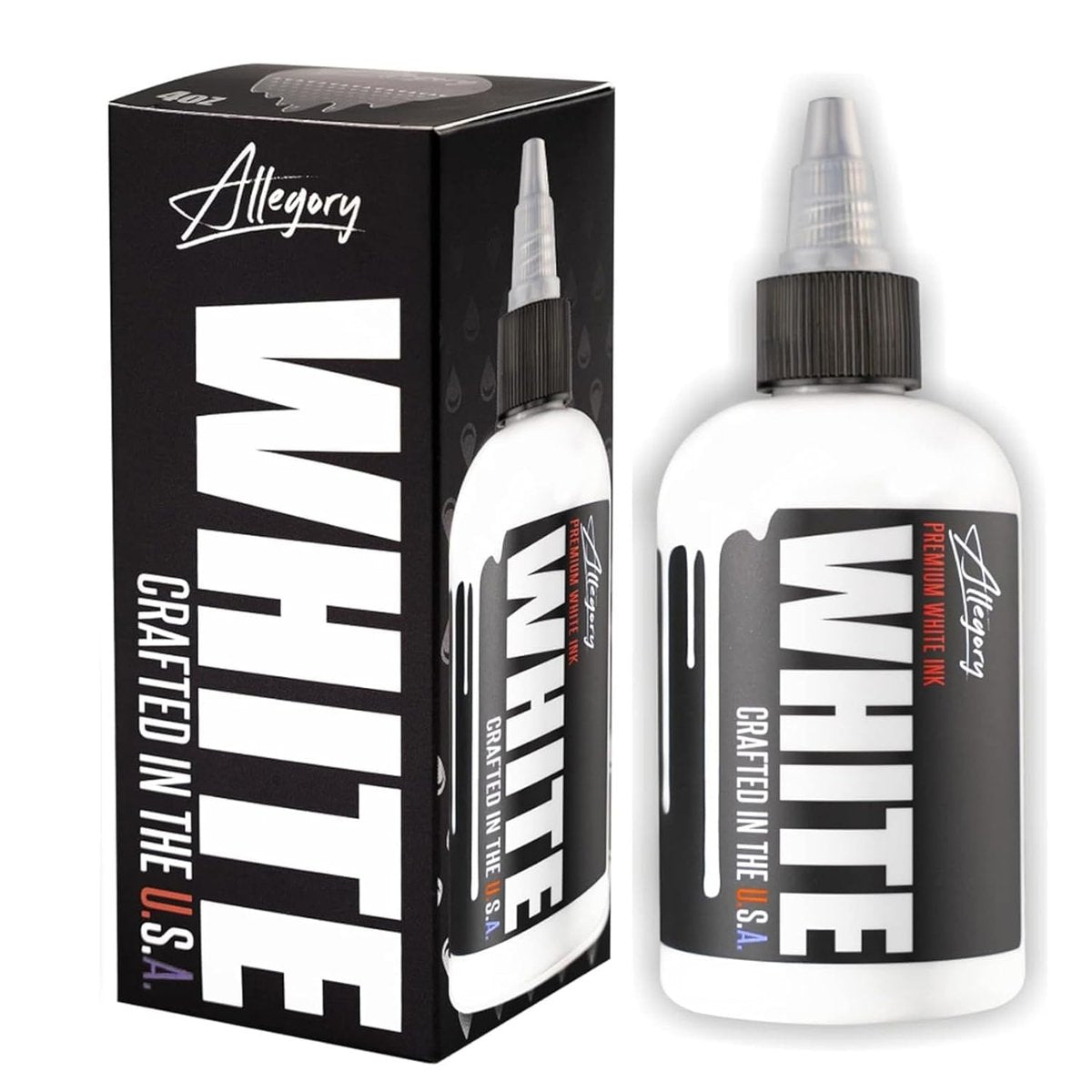 Allegory Premium White Tattoo Ink – 4 oz, Vegan Friendly, Crafted in the USA Avelisse