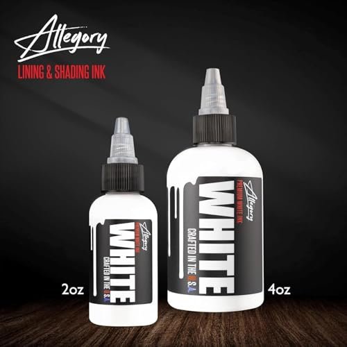 Allegory Premium White Tattoo Ink – 4 oz, Vegan Friendly, Crafted in the USA Avelisse