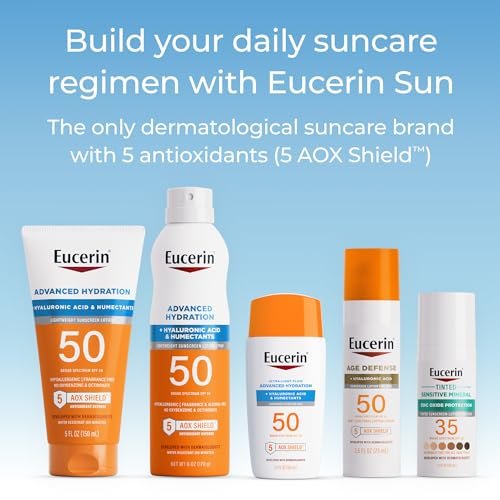 Eucerin Sun Age Defense SPF 50 Face Sunscreen Lotion with Hyaluronic Acid, Hypoallergenic, 2.5 Fl Oz Avelisse