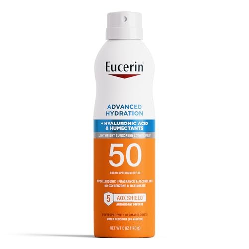 Eucerin Advanced Hydration SPF 50 Sunscreen Spray – Lightweight, Hyaluronic Acid, Hypoallergenic, 6 oz - görsel 2