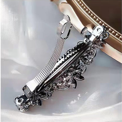 Jakeni Elegant Sparkly Glitter Rhinestones Flowers Hairpins - Vintage French Style Hair Barrettes, Clips and Accessories for Women (Color C, Pack of 4)